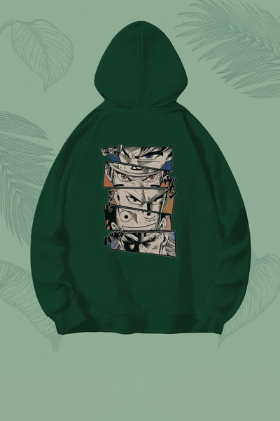 CLASSY.MODA سويت شيرت للجنسين قصة فضفاضة بغطاء رأس على طراز الرسوم المتحركة م...