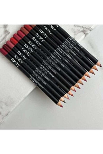 fanity مجموعة أقلام تحديد الشفاه المقاومة للماء من فانيتي، 12 لونًا