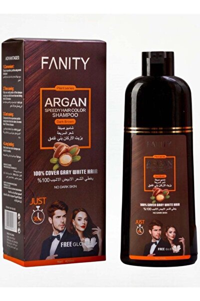 fanity Vanity Argan Oil Hair Dye Shampoo Dark Brown