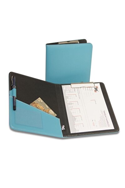 GÜLKAR A5 Suni Deri Kapaklı Sekreter Blok Tablası Turkuaz Sadece A5 Ebat Evra...