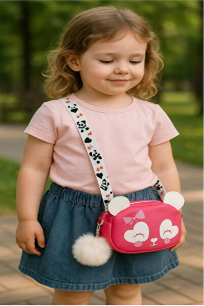 FHD BAGS Geantă de umăr pentru fetiță, cu fermoar, cu figurină de panda, cu d...