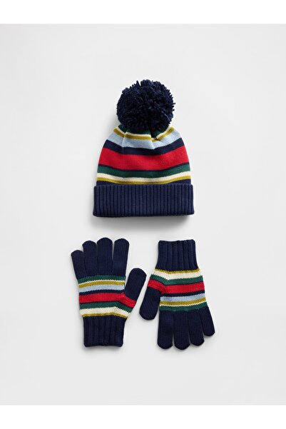 GAP Erkek Çocuk Çok Renkli Bere ve Eldiven Seti