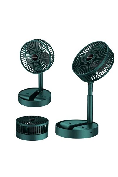 Generic Telescopic Folding Fan, Portable Rechargeable Desk Fan