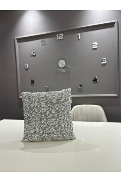 Dilan Home Kırlent Yastık Kılıfı Jakarlı Esnek Yapı | Ağaç Kabuğu Kare Yastık Kılıfı | Esnek Yapılı Kılıf