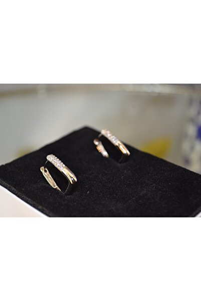 Poyi Aksesuar Vip Zircon Stone Silver Color Earrings