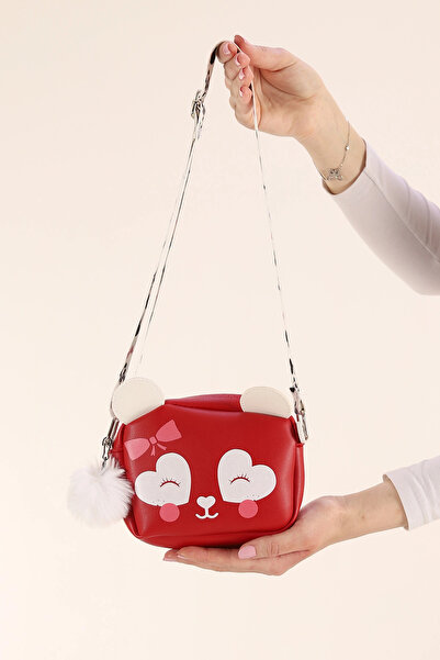 FHD BAGS Geantă de umăr pentru fetiță, cu fermoar, cu figurină de panda, cu d...