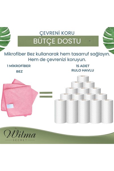 Genel Markalar Mikrofiber Temizlik Bezi Pro Pembe 40X40 Cm - 5 ADET - 250 GSM - Cam Bezi - Mutfak Bezi