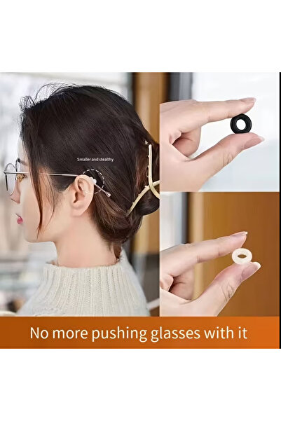 LUMAKS نظارات سيليكون خلف الأذن، نظارات سيليكون خلف الأذن شفافة، زوج واحد