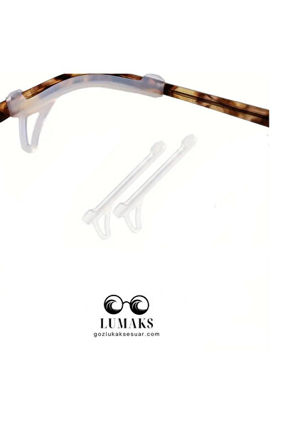 LUMAKS Gözlük sap silikon kulak koruyucu gözlük sapı kulak koruyucu 1 çift şeffaf