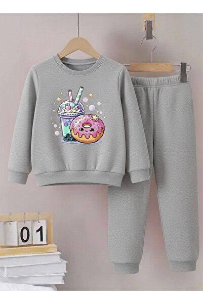 No Plan طقم رياضي مطبوع للأطفال البنات من دوناتفيميسك