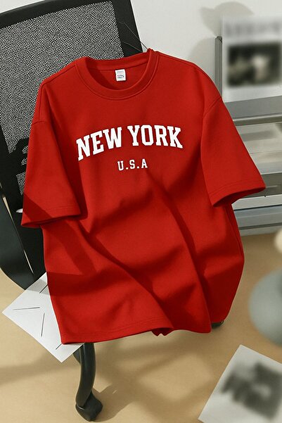 E-ROMA تي شيرت مطبوع للجنسين من نيويورك الولايات المتحدة الأمريكية