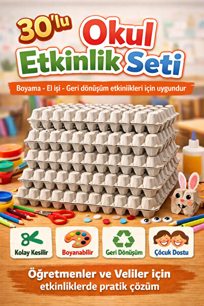 Kalite Meraklıları 30’lu Okul Etkinlik Seti 10 Adet | Yumurta Viyolü | El İşi...