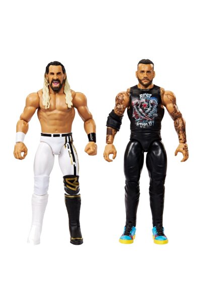 mattel Figurine WWE Main Event Showdown CM Punk vs. Seth "Freakin" Rollins, pachet de 2, 15 cm