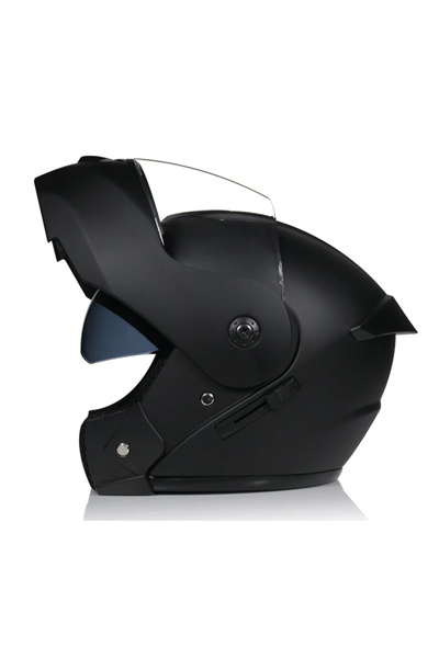 FIXATO Cască Ultra pentru motocicletă/scuter, vizieră dublă, protecție UV, ne...