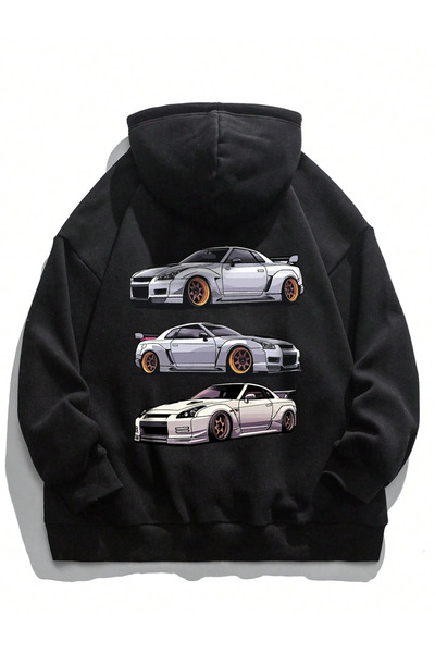 LORVANIY هودي للقطط مقاس كبير مطبوع قصة فضفاضة بغطاء رأس للجنسين 3 خيوط ش مبط...