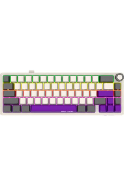 LORGAR Tastatură KBP70MW RGB LED USB Wireless/Bluetooth Multicolor