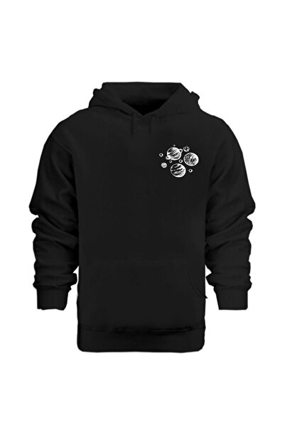 LORVANIY هوديي فونيكس فلاور أسود رمادي مطبوع قصة فضفاضة بغطاء رأس للجنسين 3 خ...