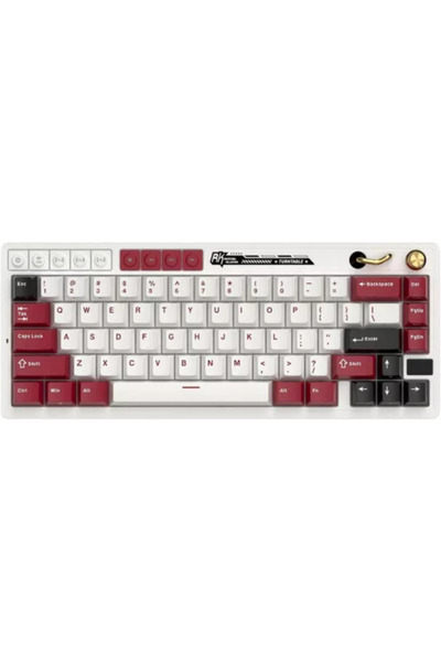 ROYAL KLUDGE Tastatură RK-M65 bej, comutator RGB LED USB/USB Wireless/Bluetoo...