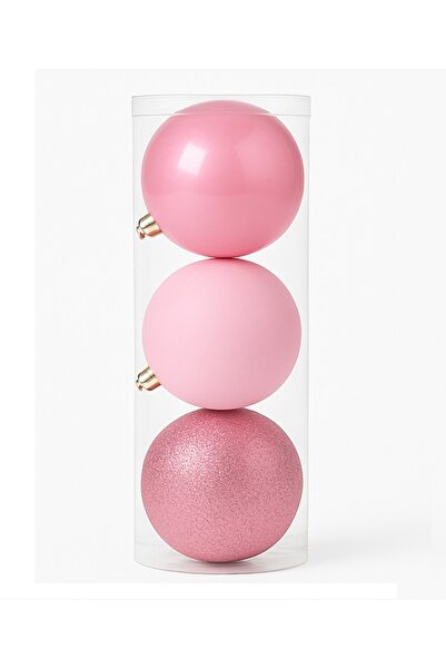 Kuzey CALITATE PROFESIONALĂ VIP 3 BUC. MARE 12 CM ORNAMENTE DE MINGE PINK CUT...