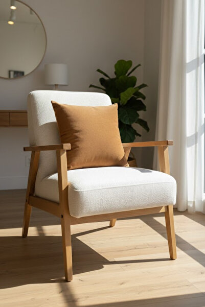 homytextiles Soft Earth Modern, Simple Decorative Pillow, Plain Throw Pillow Cover, Rust Clay