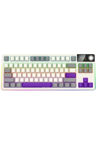 LORGAR Tastatură KBP70TKLW RGB LED USB/USB Wireless/Bluetooth Bej