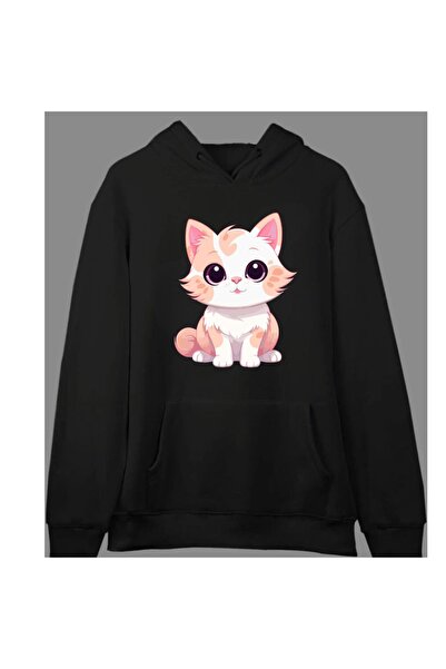 LORVANIY قصة فضفاضة كارديجان مطبوع قصة فضفاضة بغطاء رأس هودي للجنسين 3 خيوط ش...