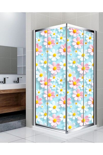 RENKLİ HOBBY Banyo Duşakabin Kaplama Folyo Sticker - Duşakabin Giydirme - Ken...