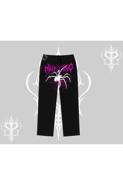 Tarzsokak Λευκό φαρδύ παντελόνι φόρμας Autumn Spider