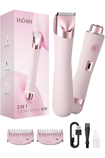 Enchen ماكينة حلاقة وتشذيب كهربائية A4 2 في 1، 8500 دورة في الدقيقة، مقاومة ل...