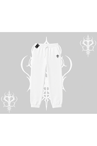 Tarzsokak White Elasticated Sweatpants with Custom Logo