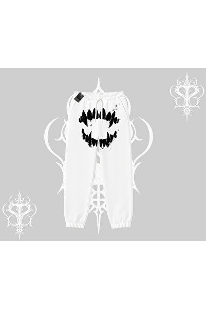 Tarzsokak Λευκό ελαστικό αθλητικό παντελόνι Vampir Dış