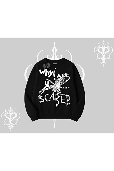 Tarzsokak Beyaz Biskilet Yaka Суитшърт Защо се страхуваш?