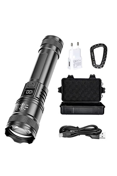 Choice مصباح يدوي LED عالي الطاقة بقوة 2000 لومن، مزود ببطارية مدمجة قابلة لإ...