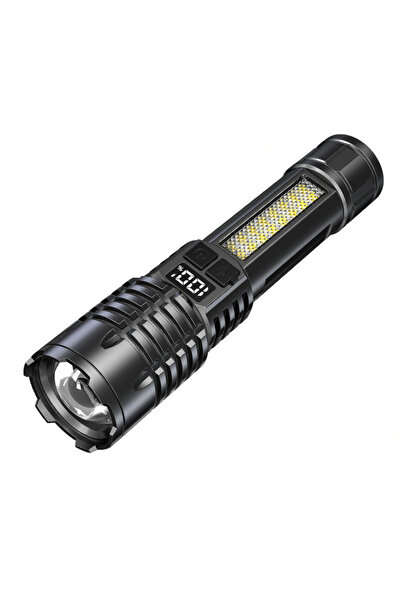 Choice مصباح يدوي LED قوي S435 بقوة 900000 لومن، مزود بخاصية التكبير/التصغير ...