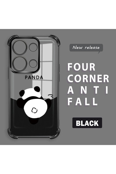 Hontinga حافظة هاتف شاومي بوكو إم 6 برو 4 جي المتوافقة مع نمط طباعة الباندا، ...