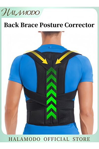 HALAMODO Posture Corrector for Women & Men Back Brace Posture Corrector Back Lumbar Support Straightener Shou