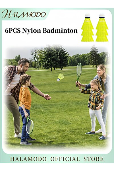 HALAMODO 6PCS Nylon Badminton Shuttlecocks Stable & Sturdy High Speed Badmint...