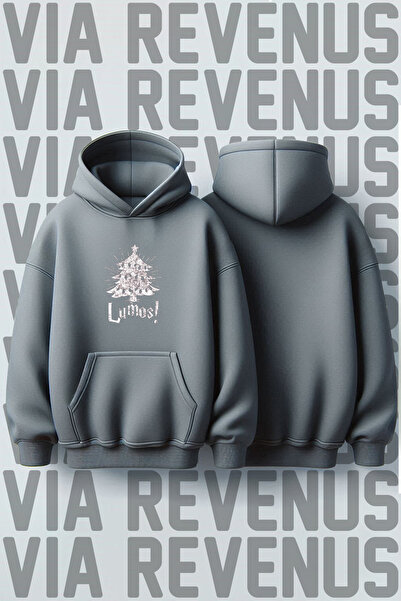 Vordevia Lumos Christmas Tree Printed 100% Cotton Premium Quality Hooded Sweatshirt