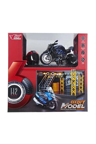 TOYFEST دراجة نارية غوستاف بي بي 3 آر بمقياس 1/12 مع محرك نموذجي مع الصوت وال...