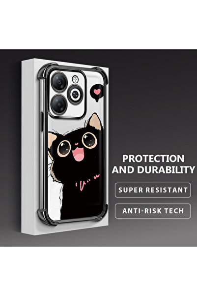 Hontinga حافظة هاتف شفافة من السيليكون الناعم متوافقة مع هاتف Tecno Spark Go ...