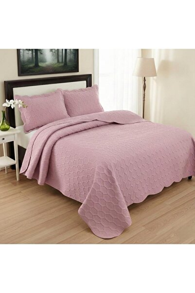 ALTINPAMUK Petek Double Bedspread 260X240 Dried Rose