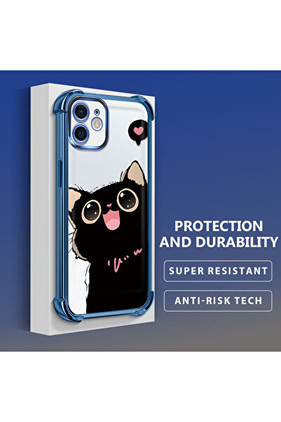 Hontinga حافظة هاتف شفافة من السيليكون الناعم متوافقة مع هاتف iPhone 12 بنمط ...