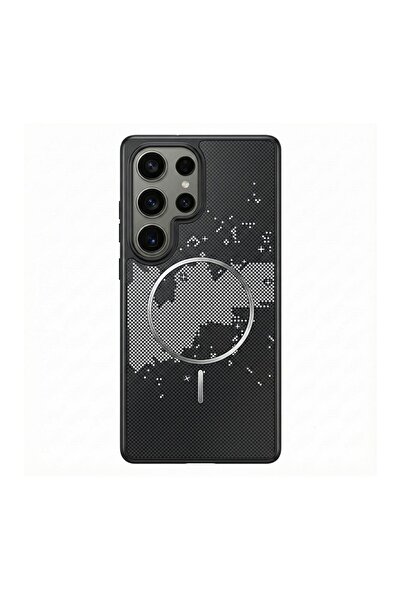 Zebana Samsung Galaxy S25 Ultra Uyumlu Kılıf Vionix M-Safe Silikon Kılıf Siyah