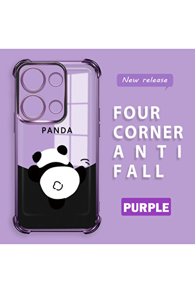 Hontinga حافظة هاتف شاومي بوكو إم 6 برو 4 جي المتوافقة مع نمط طباعة الباندا، ...