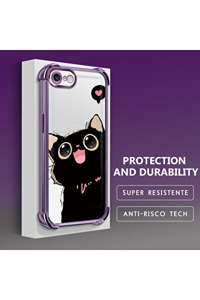 Hontinga حافظة هاتف شفافة من السيليكون الناعم متوافقة مع هاتف iPhone 7/8/SE 2...