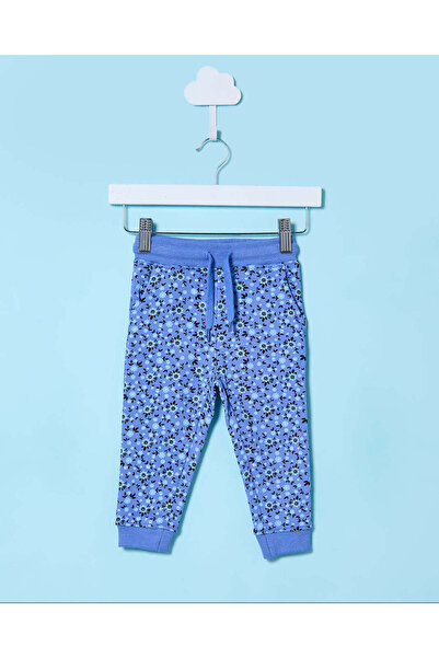 REDTAG Infant Girls Blue Floral Print Active Pants