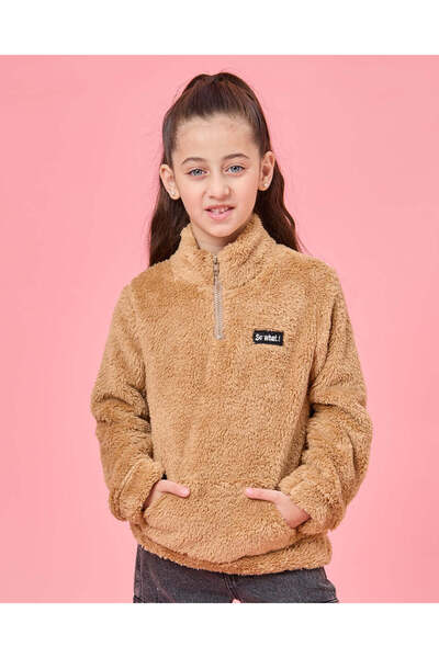 REDTAG كنزة صوفية بنية اللون للبنات