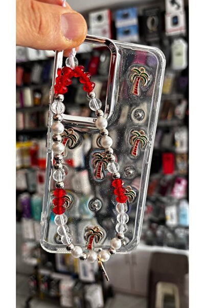 darkpower حافظة سامسونج جالاكسي S23 من السيليكون المزخرف بالخرز على شكل صبار