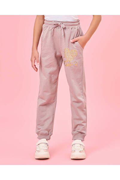 REDTAG Girls Beige Basic Track Pants
