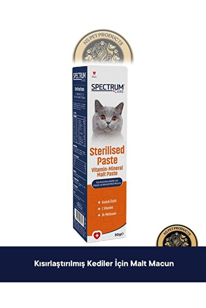 Spectrum Care Kısırlaştırılmış Kediler İçin Vitaminli Malt Paste - Kedi Malt ...